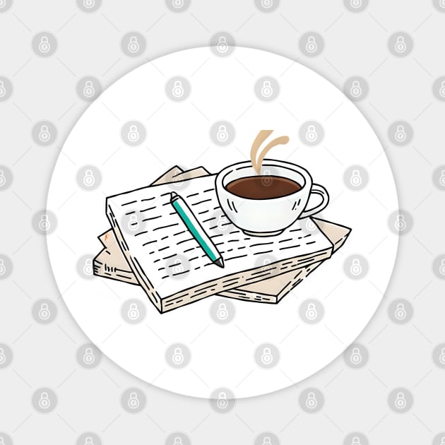 Coffee Writing Session Essentials Magnet by SR8891